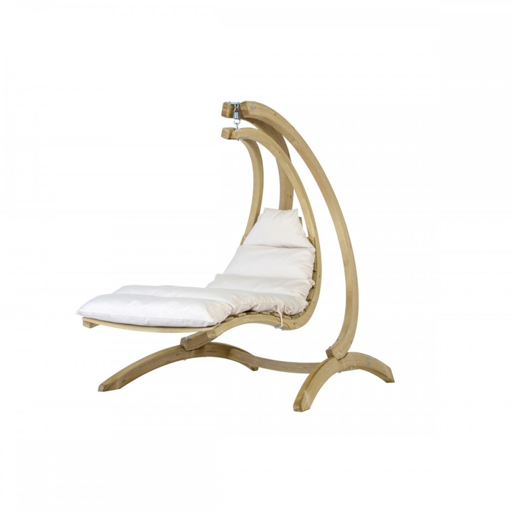 Swing Lounger αιώρα κάθισμα κούνια με εκρού μαξιλάρι 75x114x157 εκ