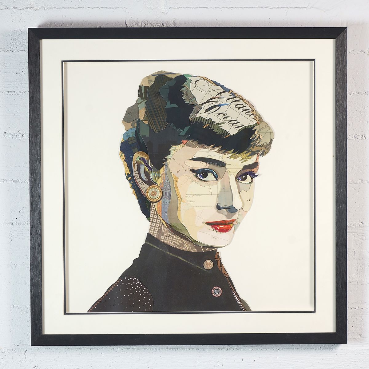 Πίνακας κολλάζ Audrey Hepburn 75x75 εκ