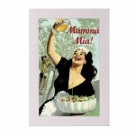 Mamma Mia -Ξύλινος  Πίνακας Χειροποίητος 20 x 30 cm