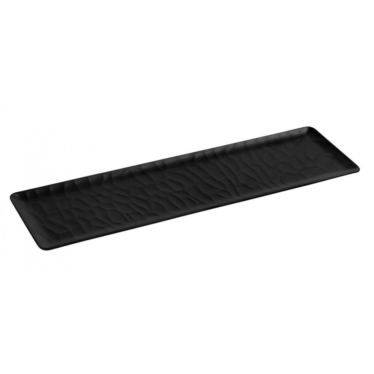 Wavy Matte Black δίσκος σετ των εικοσιτεσσάρων τεμαχίων 53x16x2 εκ