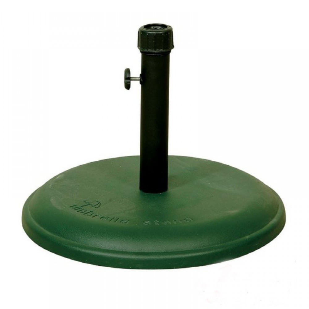 Πράσινη τσιμεντένια βάση ομπρέλας 16 κιλά  Φ45 εκ