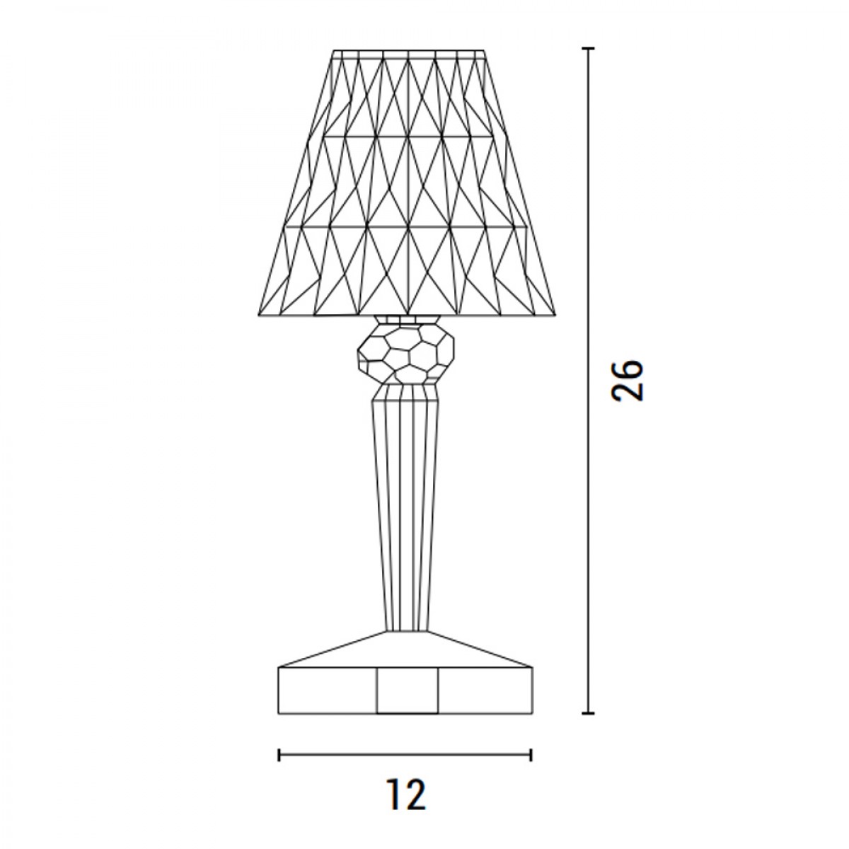 Πορτατίφ αφής επαναφορτιζόμενο led με dimmer 12x26 εκ