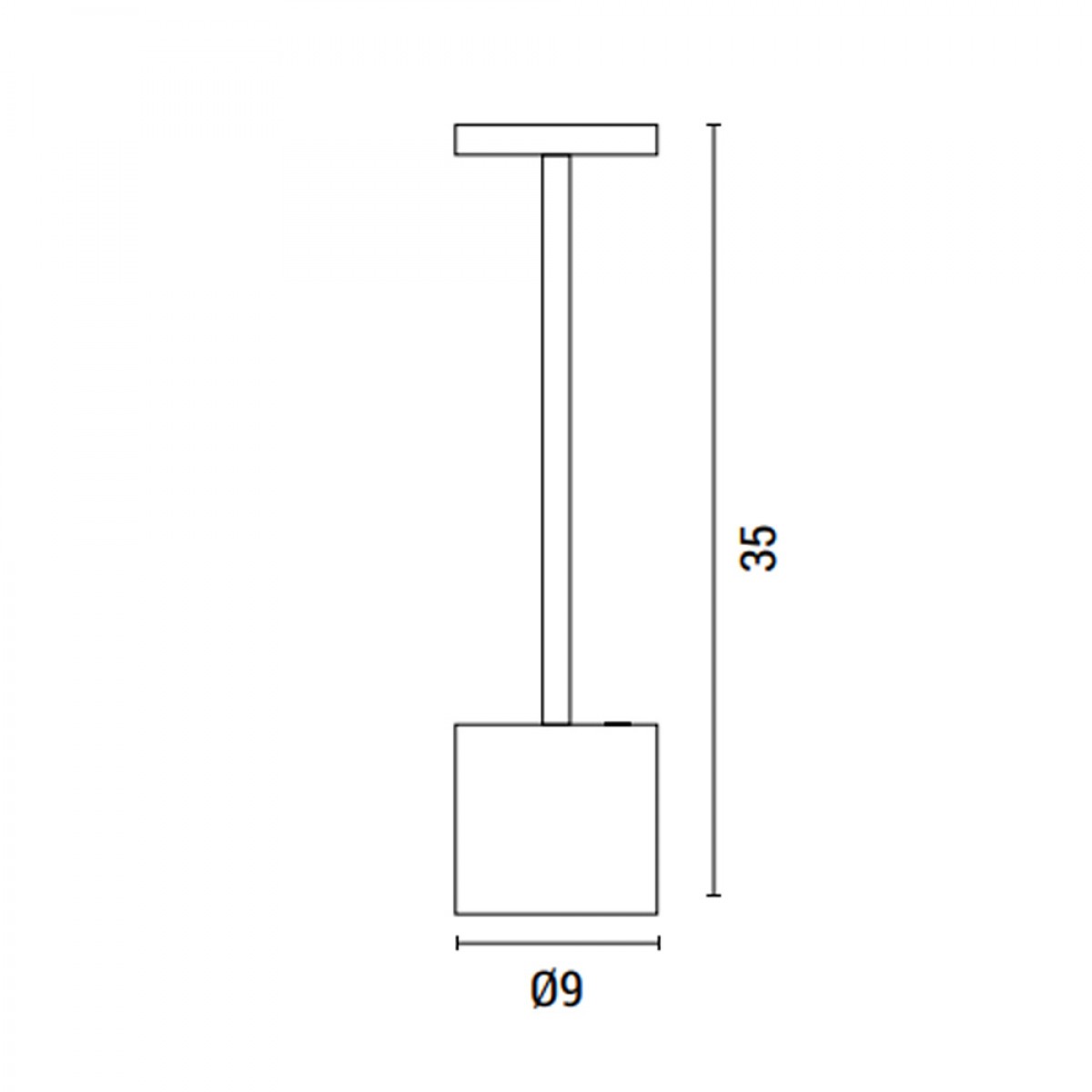 Πορτατίφ αφής επαναφορτιζόμενο led dimmable χρυσό αλουμινίου 9x35 εκ