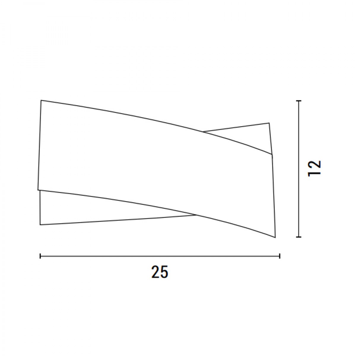 Λευκή απλίκα τοίχου 25x8x12 εκ