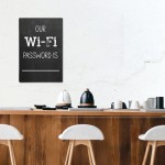 WiFi Password Ξύλινος Χειροποίητος Πίνακας Like 20x25 cm