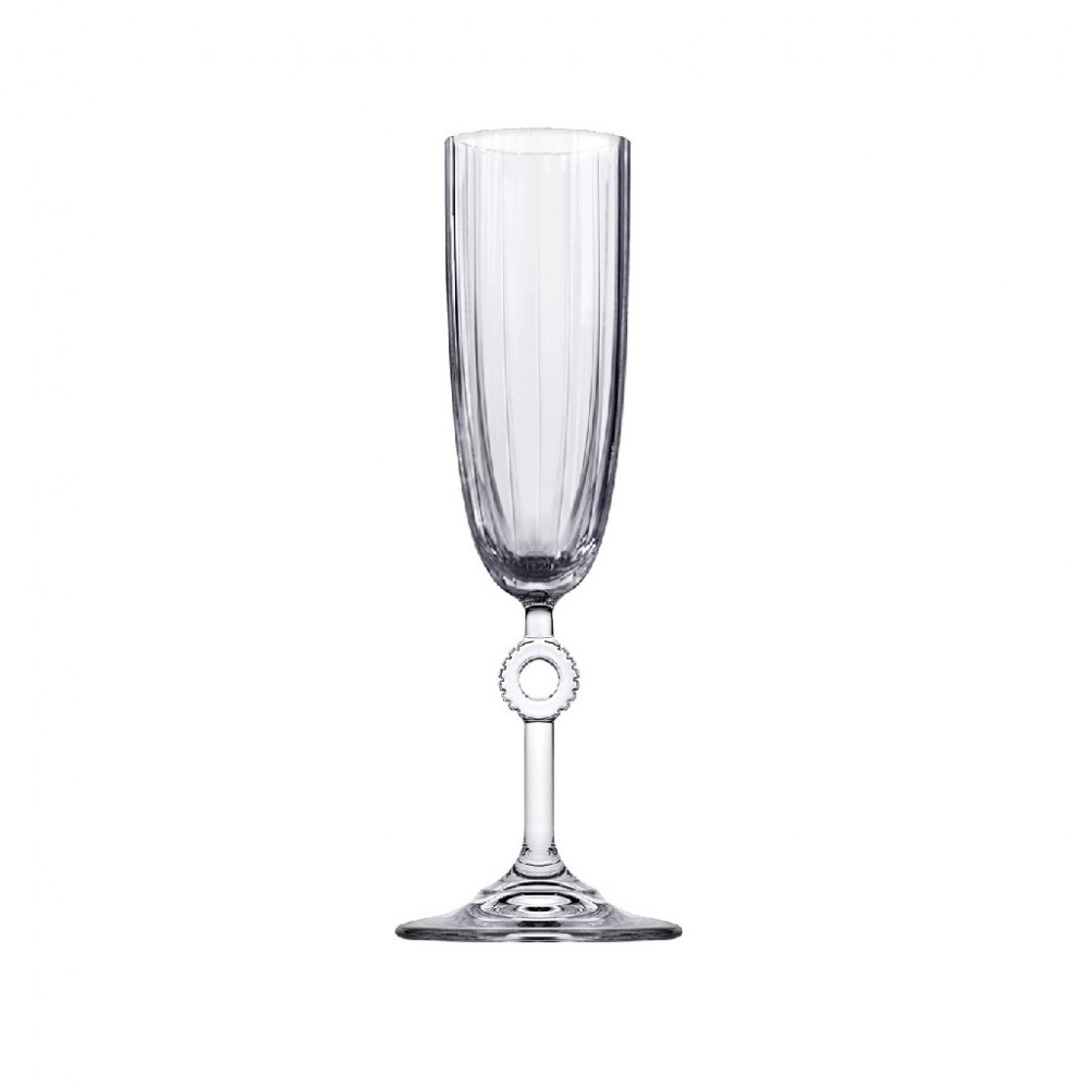 Amore ποτήρι σαμπάνιας κολωνάτο διάφανο από γυαλί σετ δύο τεμαχίων 5.1x20.8 εκ
