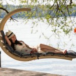 Swing Lounger Αιώρα κάθισμα κούνια με μαξιλάρι ανθρακί