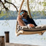 Swing Lounger Αιώρα κάθισμα κούνια με μαξιλάρι ανθρακί