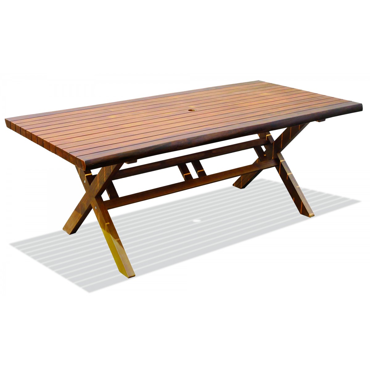 Σταθερό Παραλληλόγραμμο Τραπέζι Acacia Wood 200 x 100 x 76(h)cm