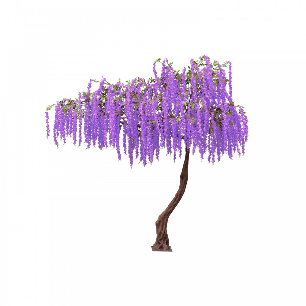 Blossom τεχνητό δέντρο γλυσίνια μωβ 340 εκ