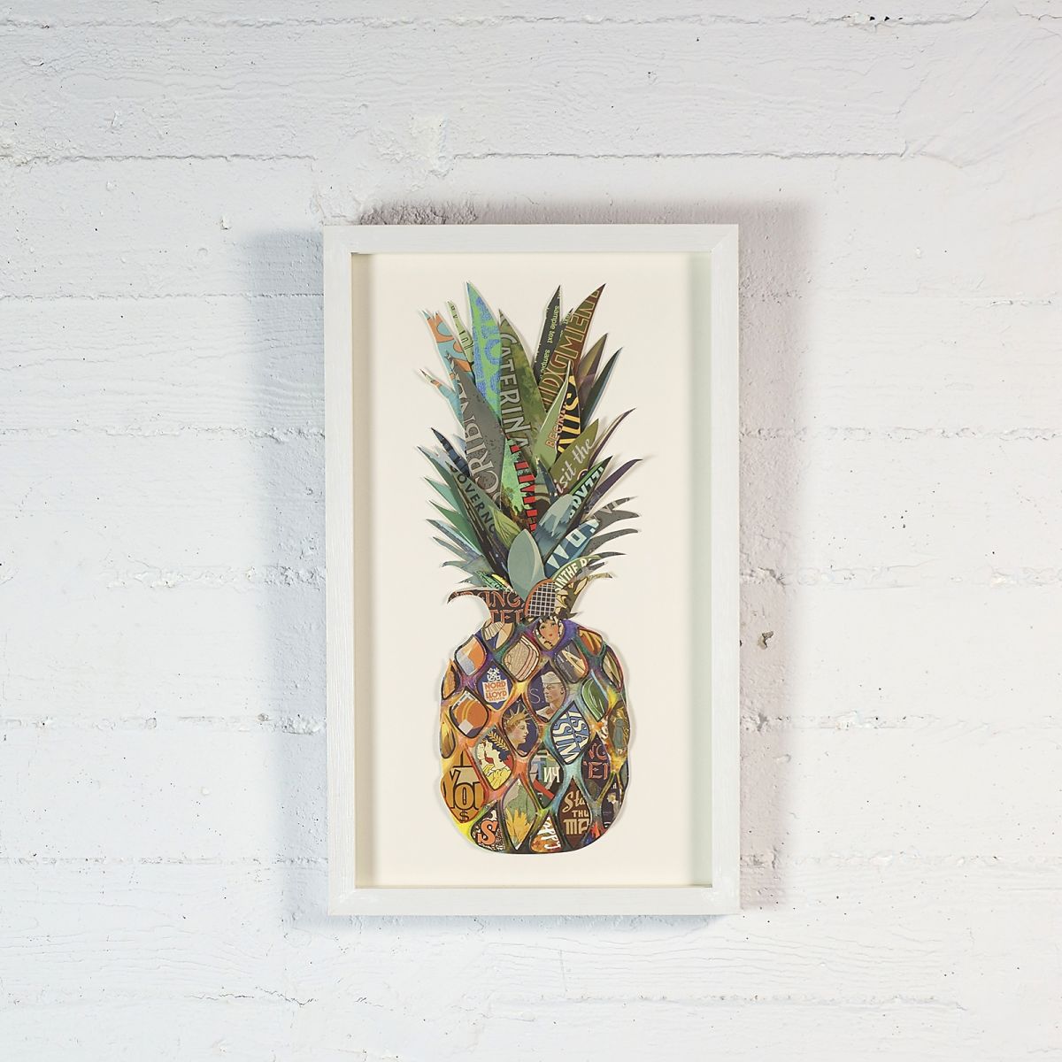 Pineapple πίνακας από 3D κολλάζ σε σχήμα ανανά 30x50 εκ