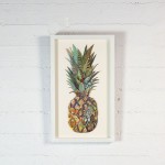 Pineapple πίνακας από 3D κολλάζ σε σχήμα ανανά 30x50 εκ