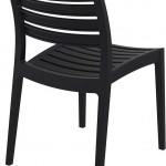 Ares στοιβαζόμενη καρέκλα πολυπροπυλενίου σε μαύρο χρώμα 48x58x82 εκ