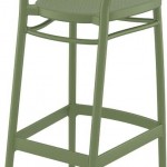 Σκαμπό bar Marcel πολυπροπυλενίου σε χρώμα olive green 45x52x106 εκ