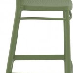 Σκαμπό bar Marcel πολυπροπυλενίου σε χρώμα olive green 45x52x106 εκ