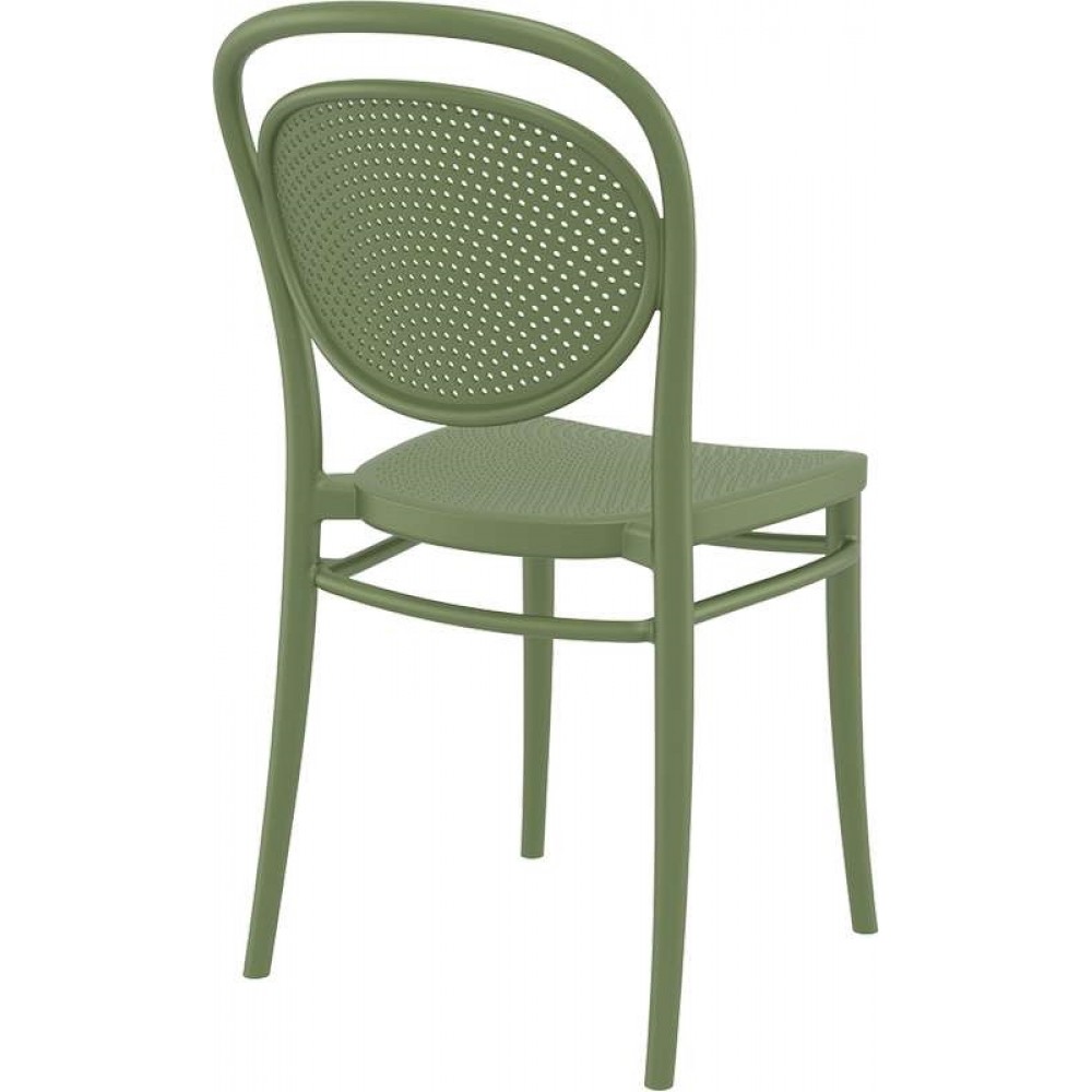 Marcel στοιβαζόμενη καρέκλα πολυπροπυλενίου σε πράσινο χρώμα 45x52x85 εκ