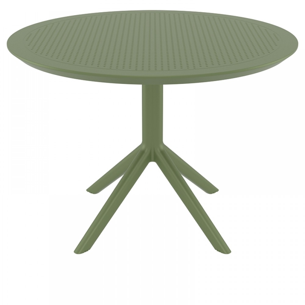 Sky στρογγυλό τραπέζι πολυπροπυλενίου σε πράσινο χρώμα 105x74 εκ