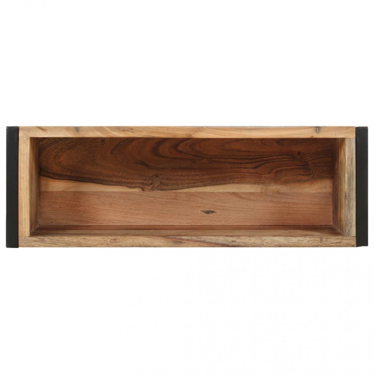 Ζαρντινιέρα από μασίφ ανακυκλωμένο ξύλο και ατσάλι 60x20x68 εκ