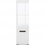 New York μονόφυλλη ντουλάπα από MDF σε λευκό χρώμα 60x41x210 εκ