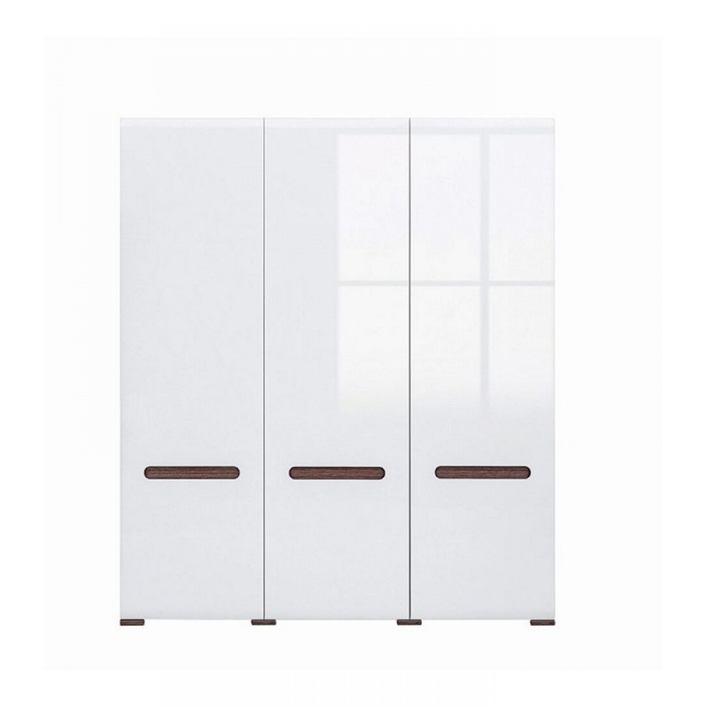 New York τρίφυλλη ντουλάπα από MDF σε λευκό χρώμα 180x60x210 εκ