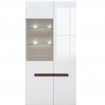New York βιτρίνα από MDF  σε λευκό χρώμα με δύο πόρτες 90x41x210 εκ