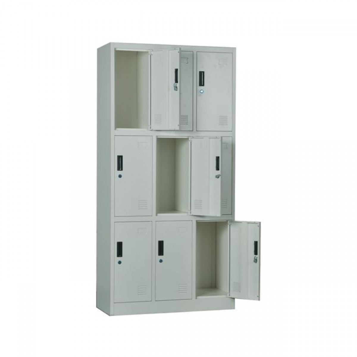 Locker 9 θέσιο μεταλλικό γκρι 90x40x185 εκ