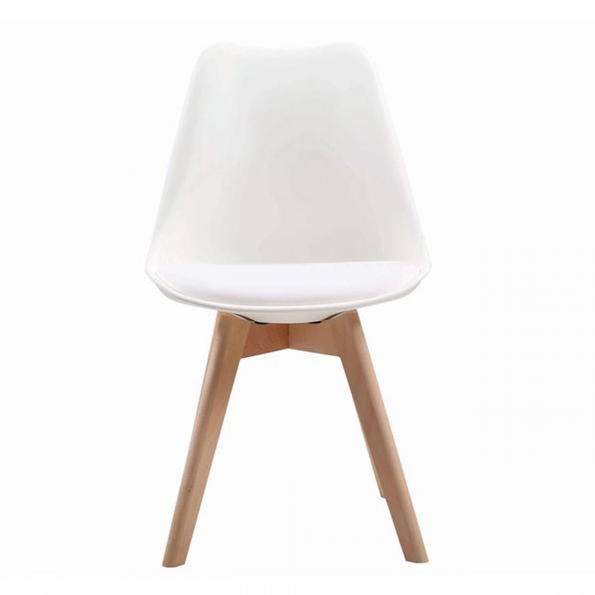 Minimal Martin καρέκλα pp λευκή με ξύλινη βάση