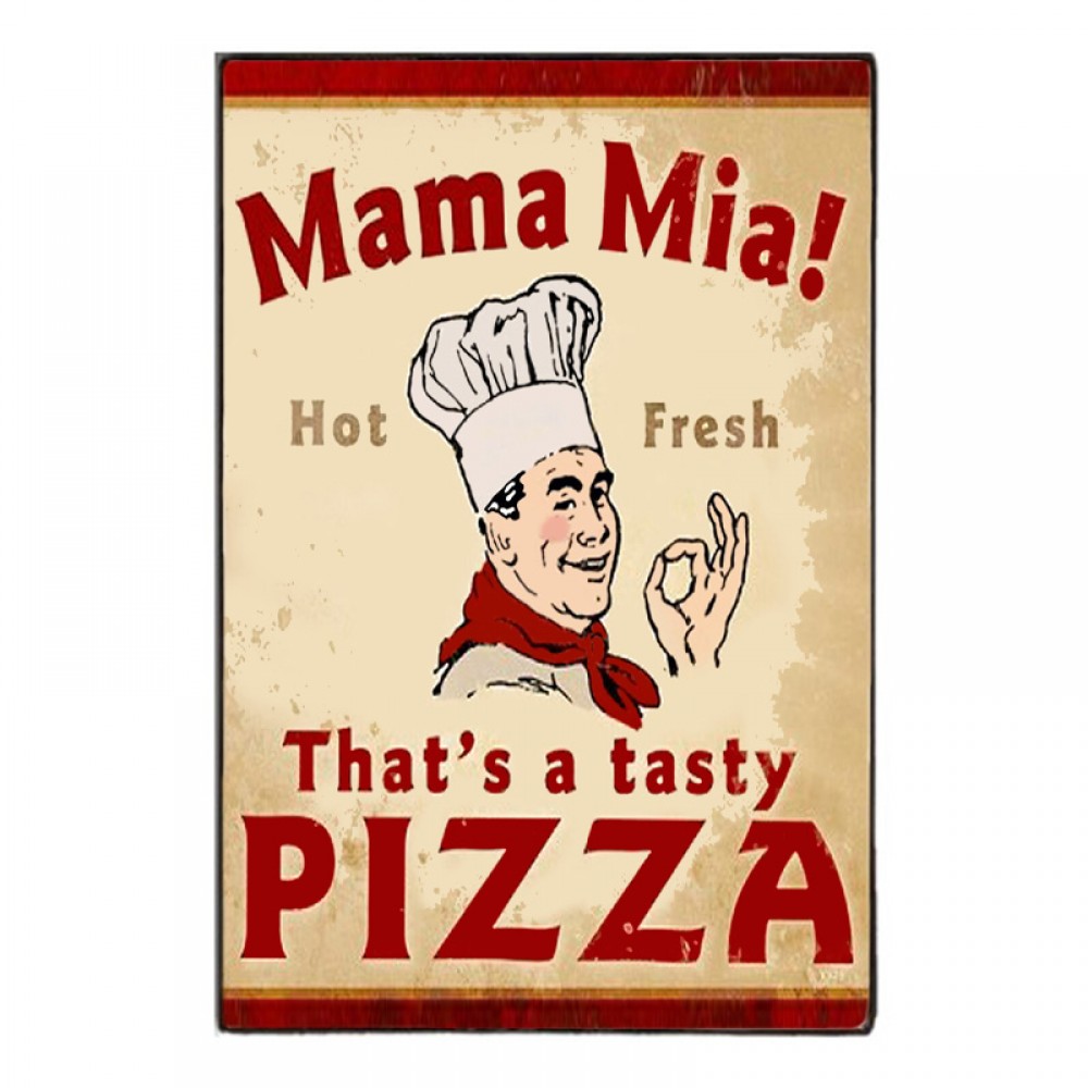 Πίνακας χειροποίητος pizza mama mia