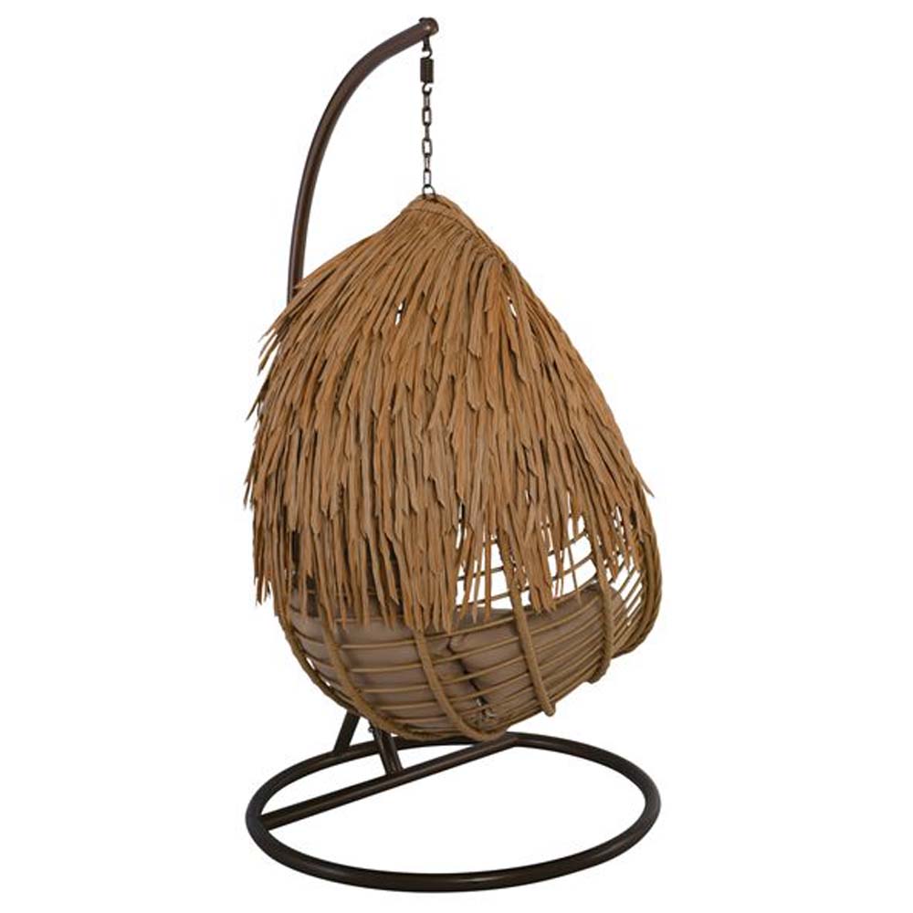 Salsa tropic κρεμαστή πολυθρόνα wicker μπεζ 105x197 εκ