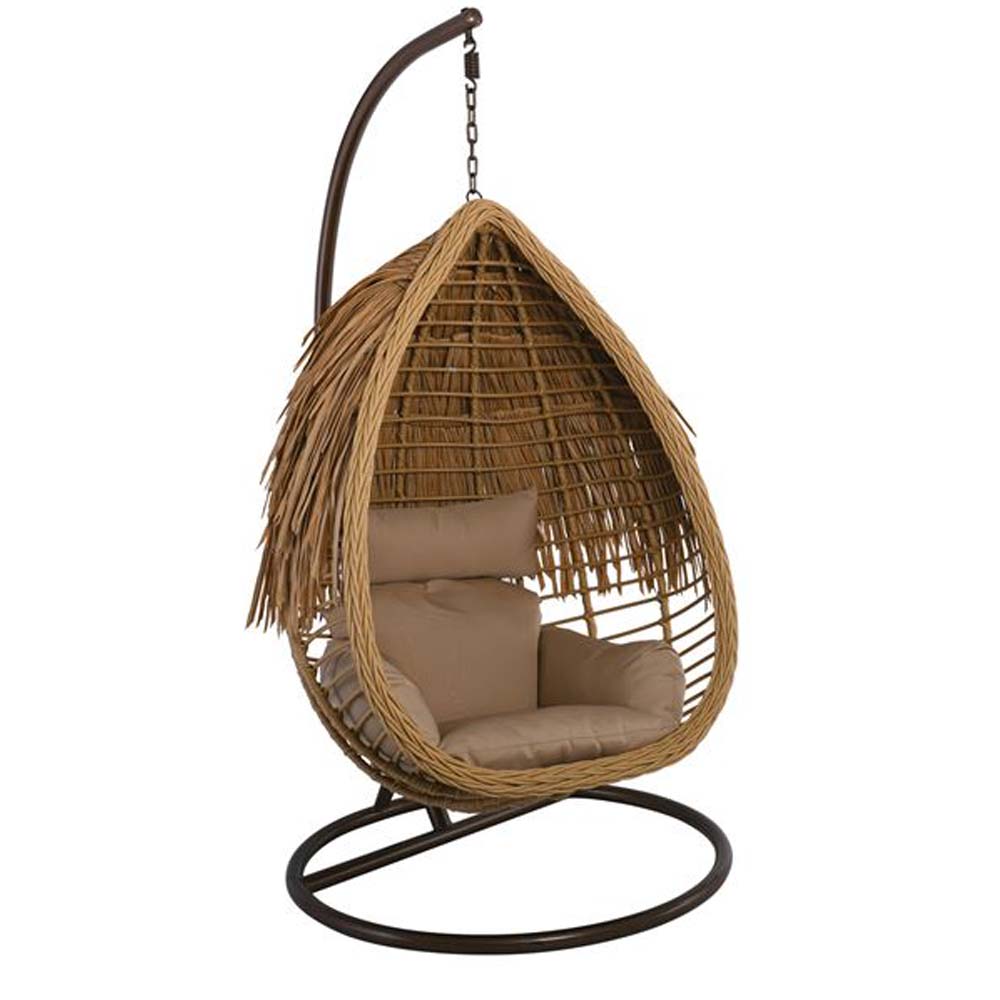 Salsa tropic κρεμαστή πολυθρόνα wicker μπεζ 105x197 εκ