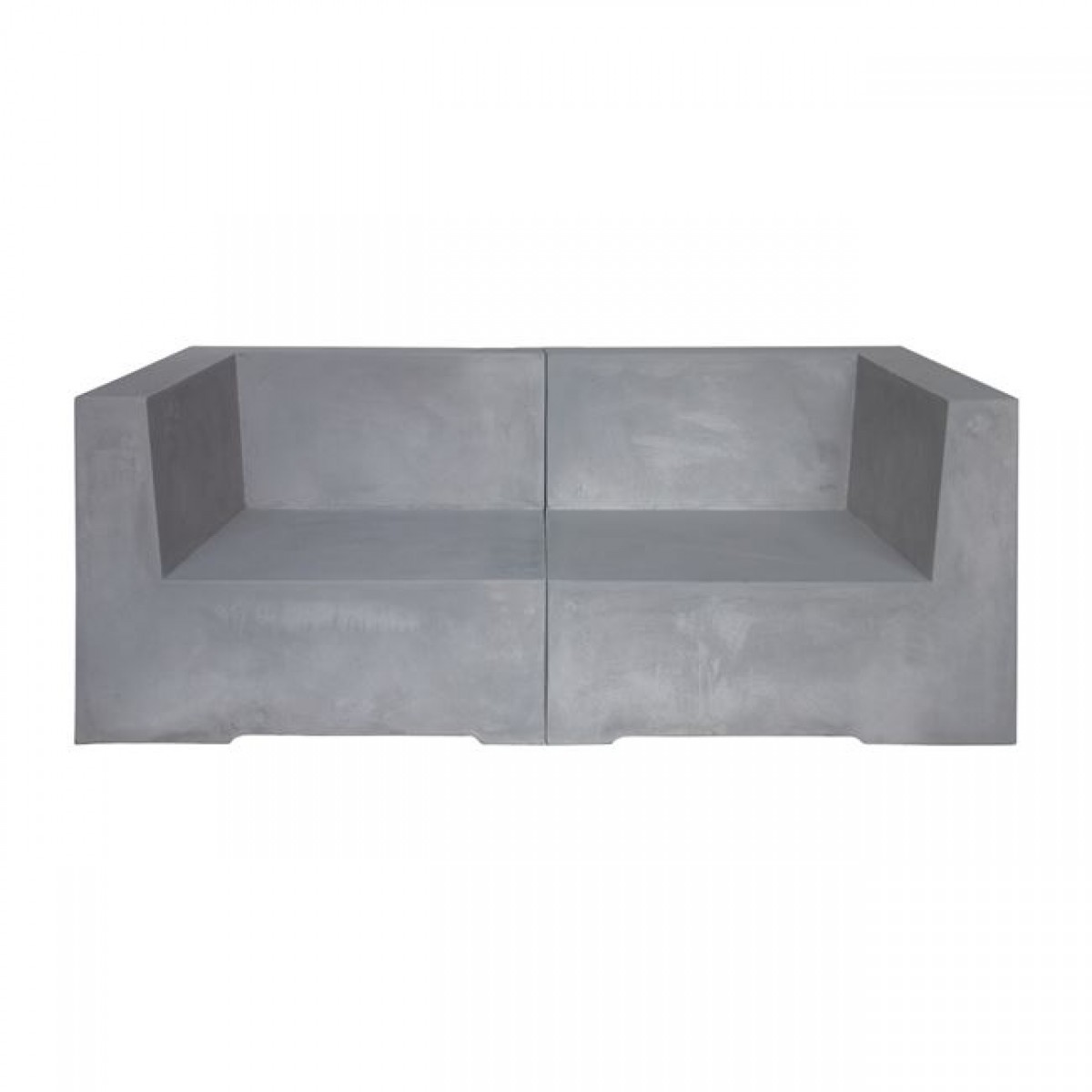 Concrete διθέσιος καναπές Cement σε γκρι χρώμα 160x83x56 εκ