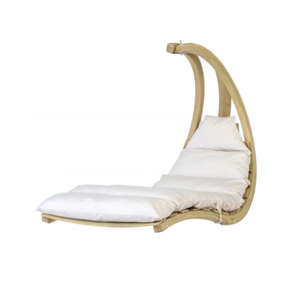 Swing Lounger αιώρα κάθισμα κούνια με εκρού μαξιλάρι 75x114x157 εκ