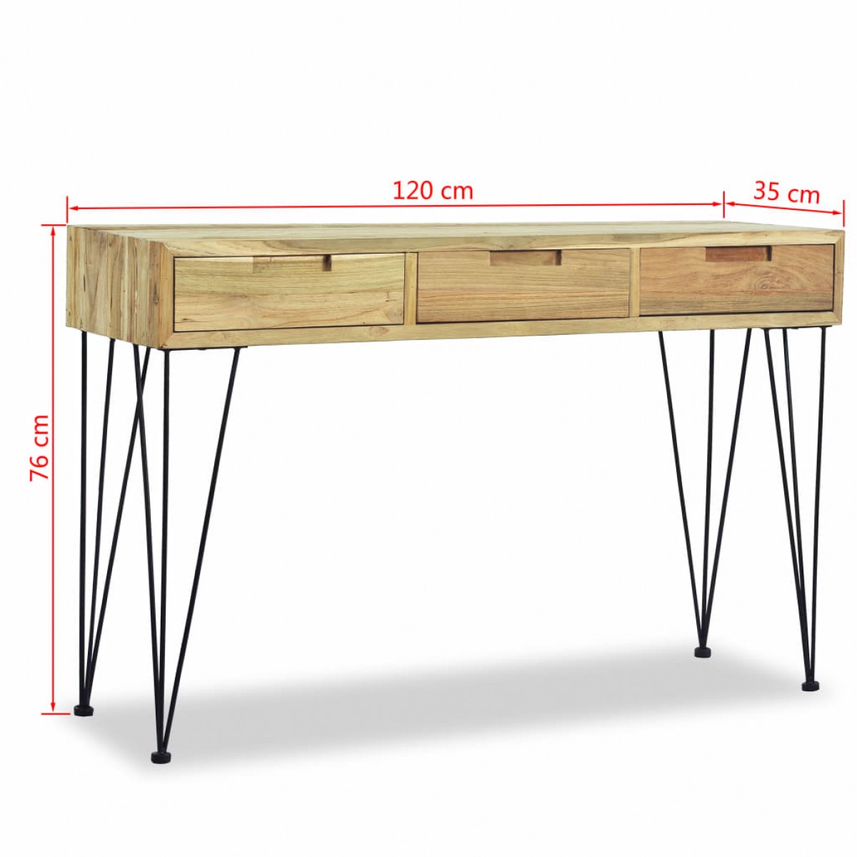 Τραπέζι κονσόλα 120 x 35 x 76 εκ από μασίφ ξύλο teak