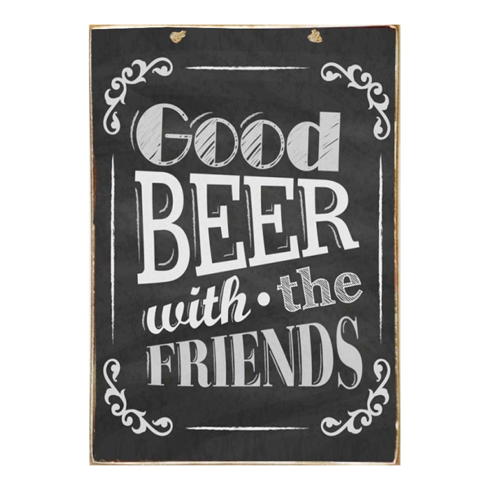 Good beer friends ξύλινος πίνακας