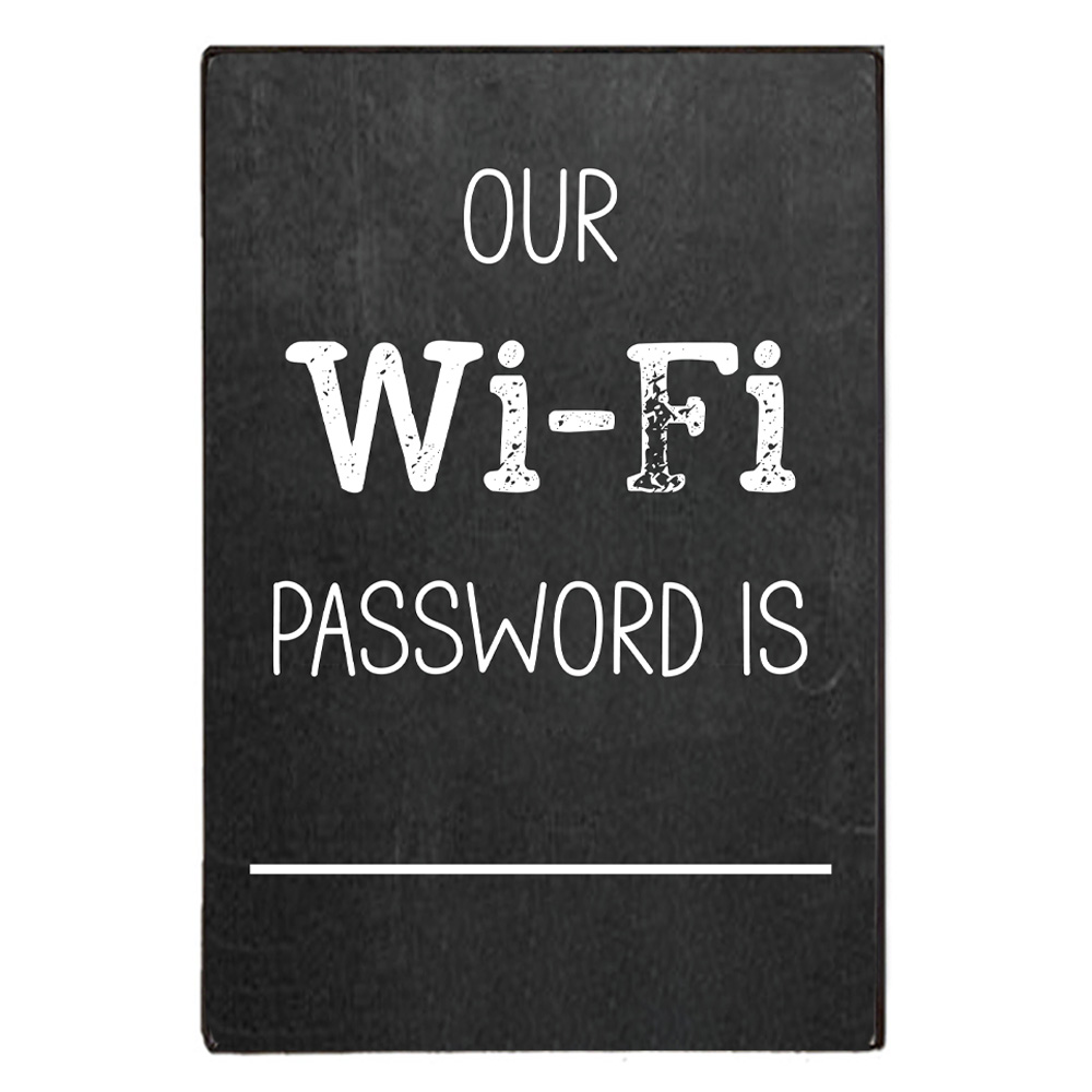 WiFi password ξύλινος χειροποίητος πίνακας