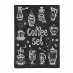 Coffee Set Chalkboard-Like Ξύλινος Χειροποίητος Πίνακας 20x30 cm