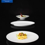 Ρηχό πιάτο ποσρσελάνης Coup Fine Dining λευκό σετ των έξι 16x16x2 εκ