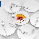 Coup fine dining πορσελάνινο πιάτο στρογγυλό λευκό σετ των έξι τεμαχίων 26 εκ