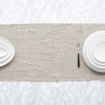 Coup fine dining πορσελάνινη πιατέλα οβάλ λευκή στενόμακρη σετ των δύο τεμαχίων 44x14 εκ
