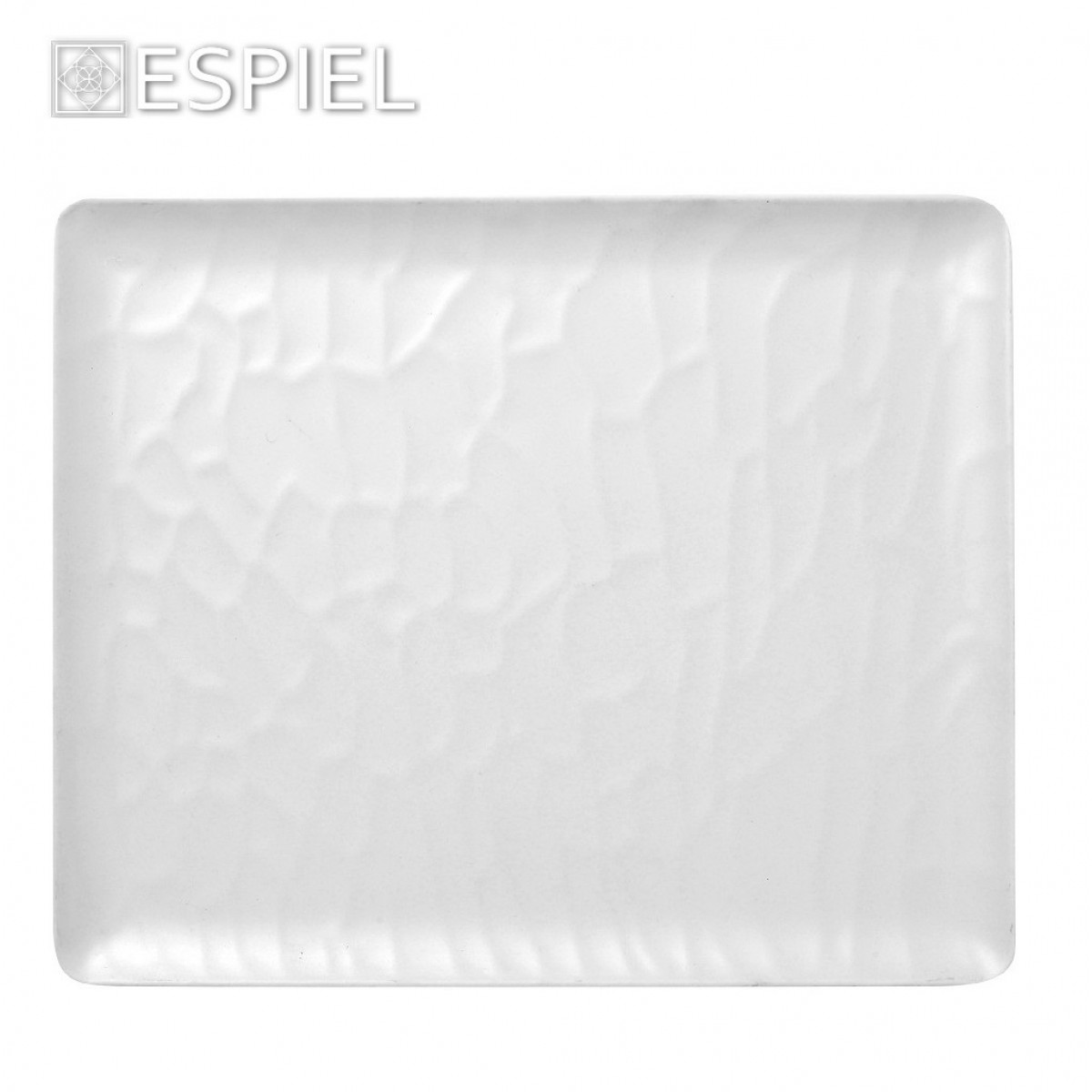 Wavy Matte White δίσκος σερβιρίσματος σετ των εικοσιτεσσάρων τεμαχίων 33x33x2 εκ