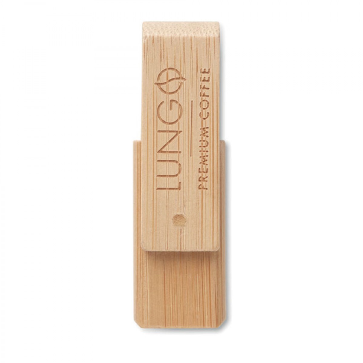 Bamboo Casing USB μονάδα αποθήκευσης σε φυσική απόχρωση 6.4 εκ