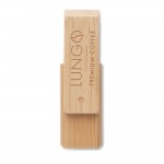 Bamboo Casing USB μονάδα αποθήκευσης σε φυσική απόχρωση 6.4 εκ