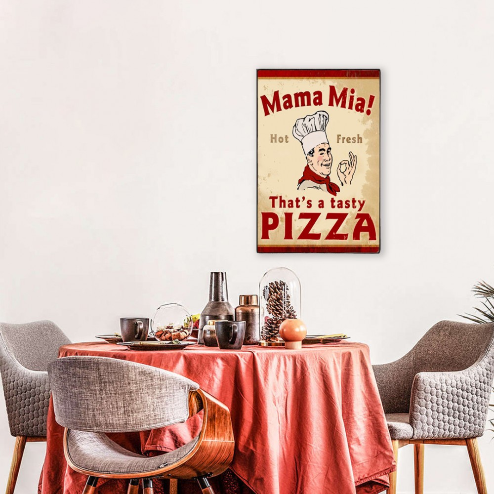 Πίνακας χειροποίητος pizza mama mia